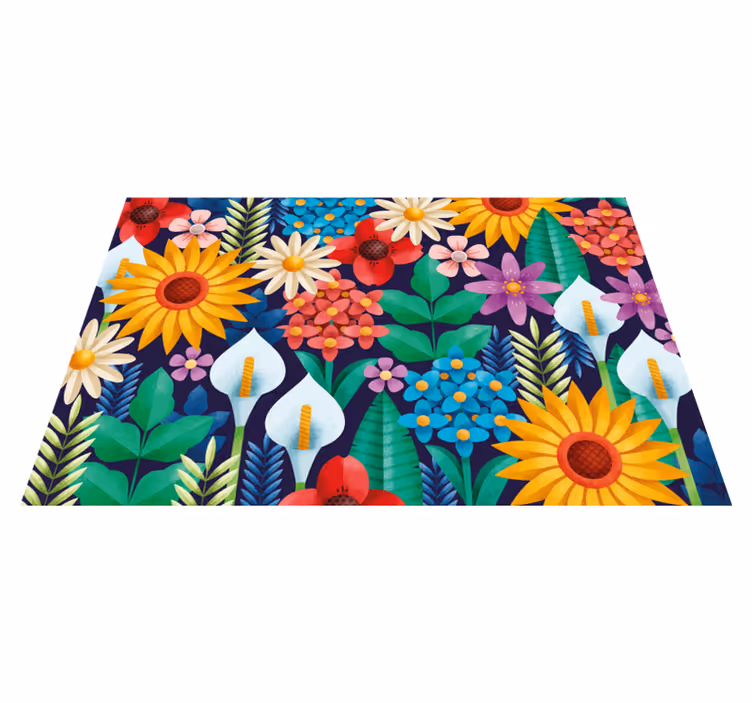 Originele placemat vrolijke bloemenarrangement - TenStickers