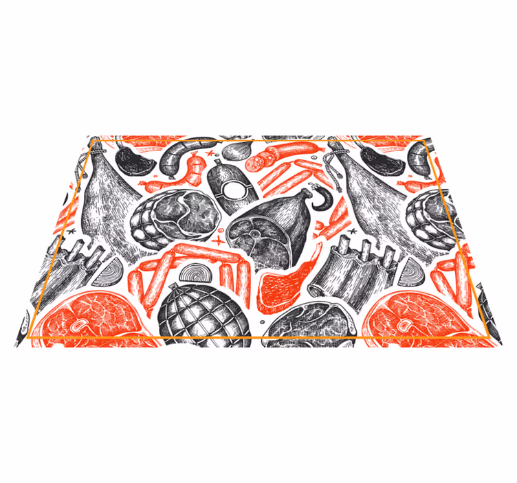Originele placemat met voedselillustraties patroon - TenStickers