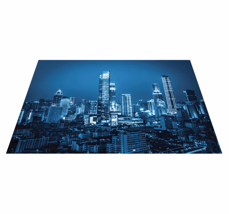 Moderne placemat stadsgezicht skyline - TenStickers