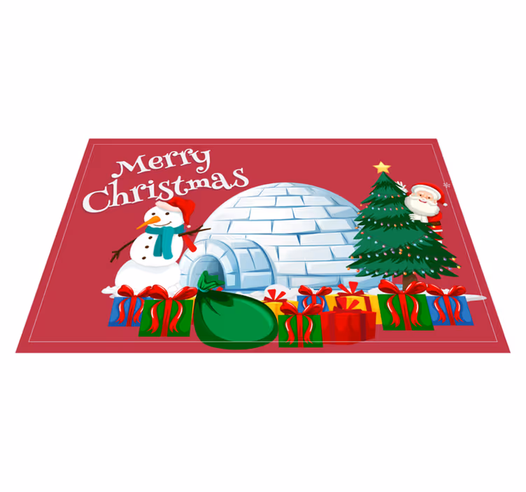 Kerstmis placemat feestelijke vakantiescène - TenStickers