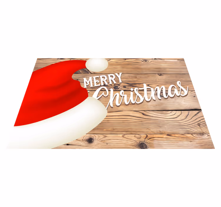 Kerstmis placemat feestelijke kerstman muts - TenStickers