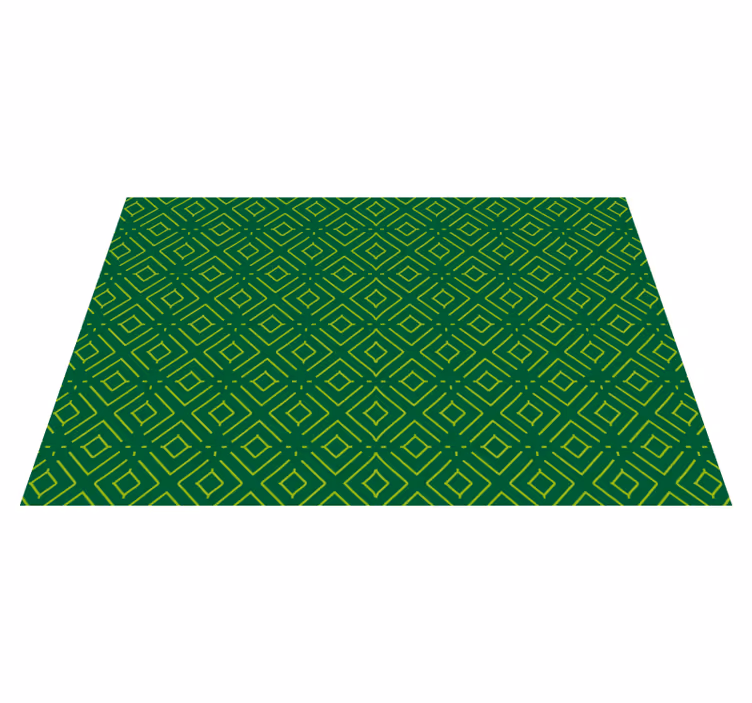 Placemat geometrisch groen patroon - TenStickers