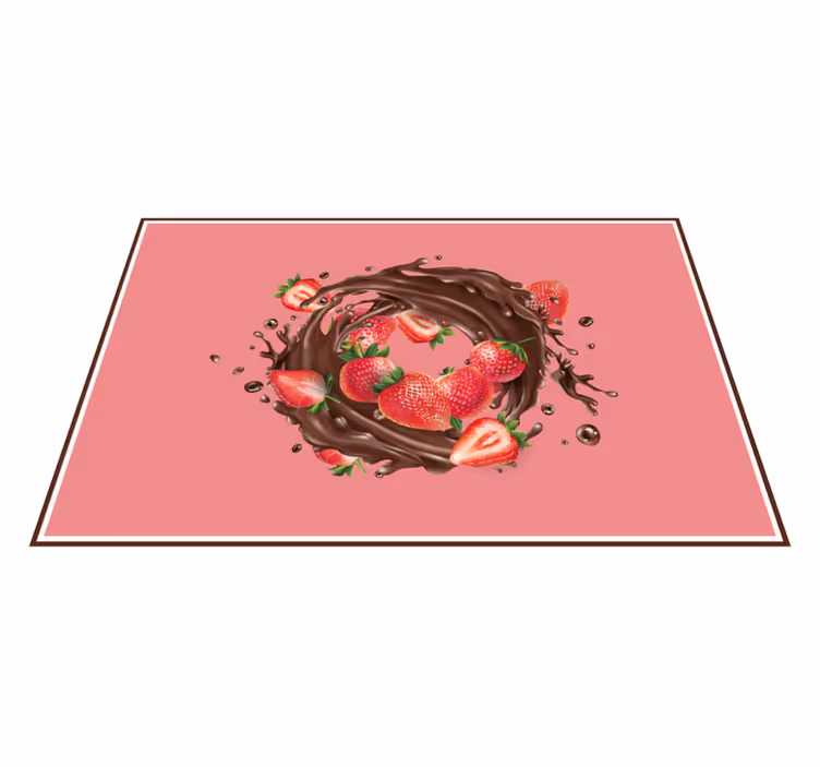 Originele placemat chocolade aardbeien - TenStickers