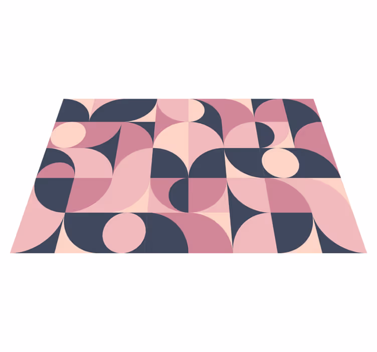 Moderne placemat met gebogen geometrische patronen - TenStickers