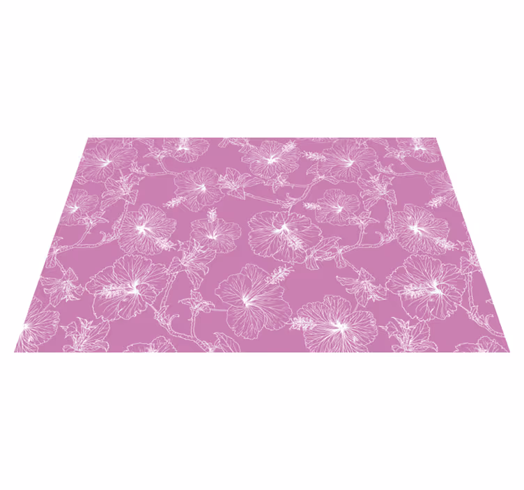 Originele placemat bloemenlijnpatroon - TenStickers
