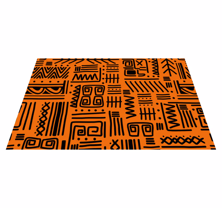 Placemat abstract zwart patroon - TenStickers