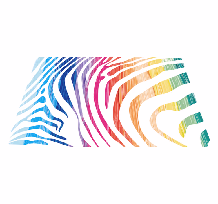 Originele placemat kleurrijke zebra strepen - TenStickers