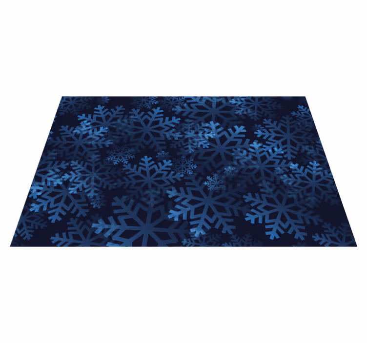 Kerstmis placemat met sneeuwvlokpatroon overlay - TenStickers