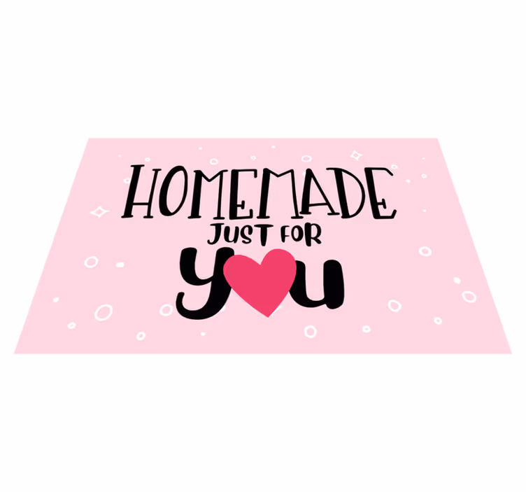 Placemat met tekst homemade hartontwerp - TenStickers