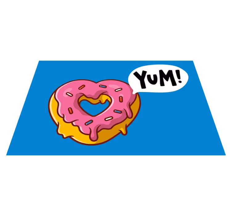 Kinder placemat hartvormige traktatie - TenStickers