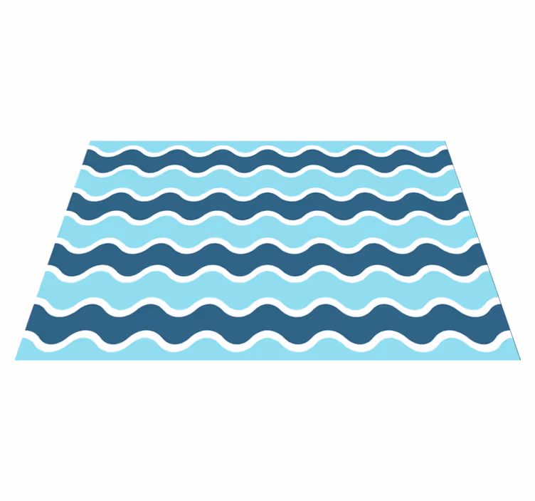 Moderne placemat golflijn patroon - TenStickers
