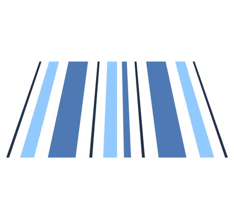 Moderne placemat gestreept blauw - TenStickers