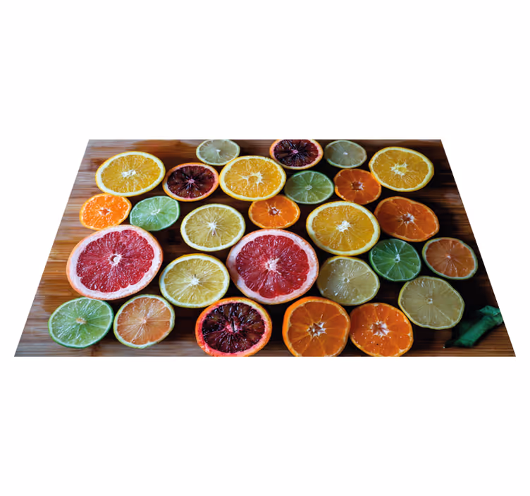 Originele placemat citrusvruchtenarrangement - TenStickers