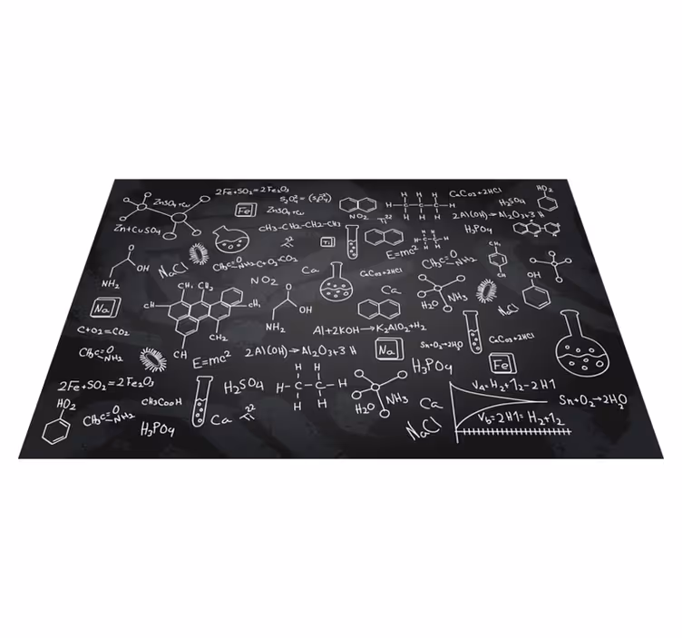 Originele placemat chemische vergelijking print - TenStickers