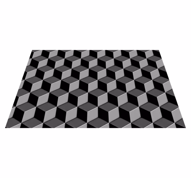 Moderne placemats Grijze 3d-vierkanten - TenStickers