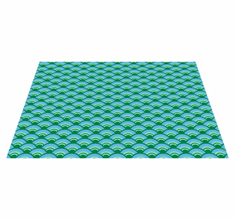 Placemat golfend groen motief - TenStickers