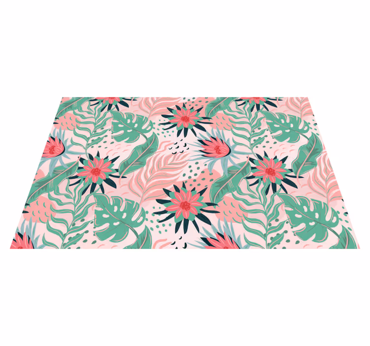 Originele placemat met bloemig tropisch patroon - TenStickers
