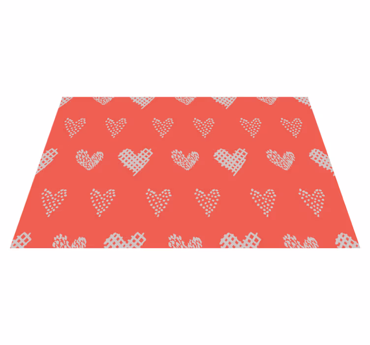 Placemat hartpatroon textuur - TenStickers