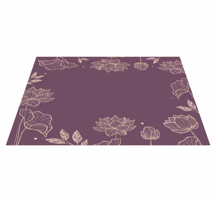 Elegante placemats met bloemenlotuspatroon - TenStickers