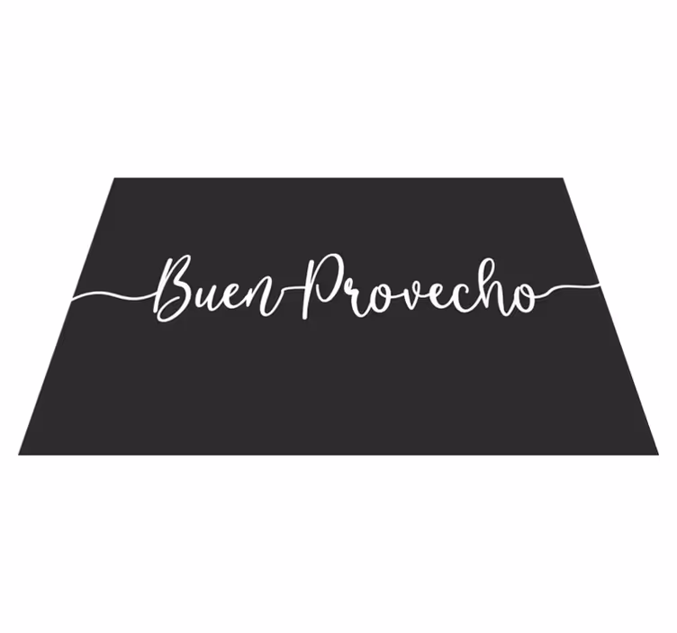Placemat met tekst elegante voedsel affirmatie - TenStickers