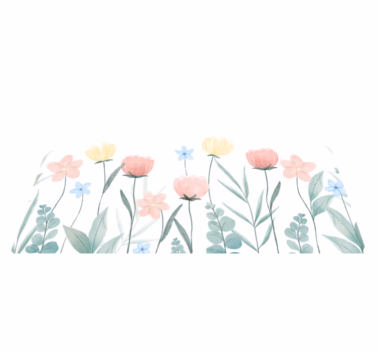 Originele placemat bloemrijk kleurrijk arrangement - TenStickers