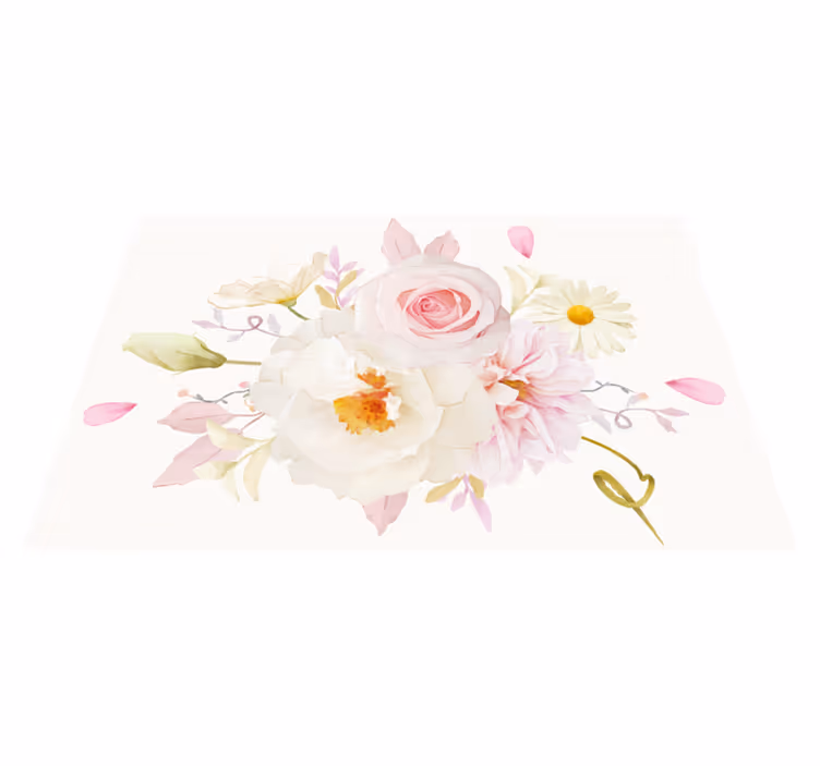 Originele placemat bloemrijke arrangement plezier - TenStickers