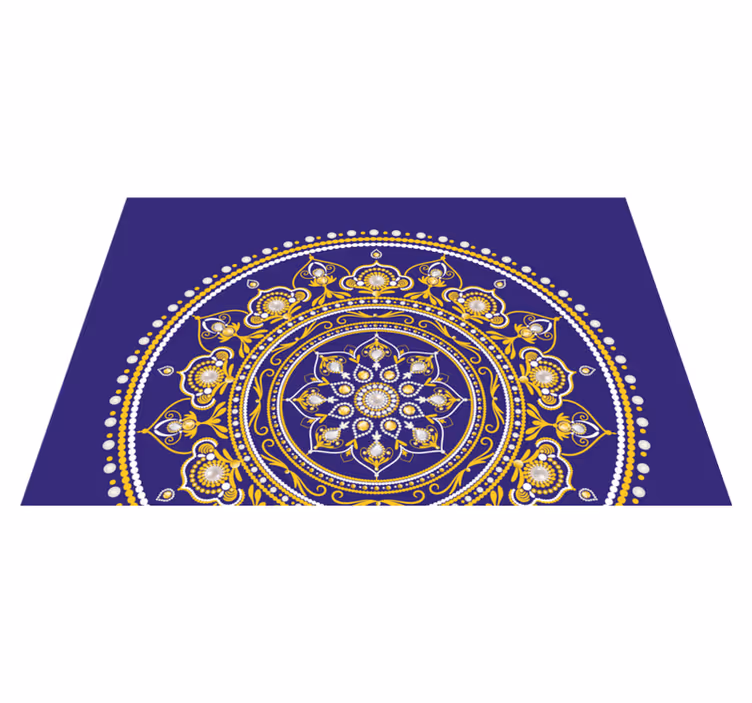 Originele placemat intricate gouden mandala - TenStickers