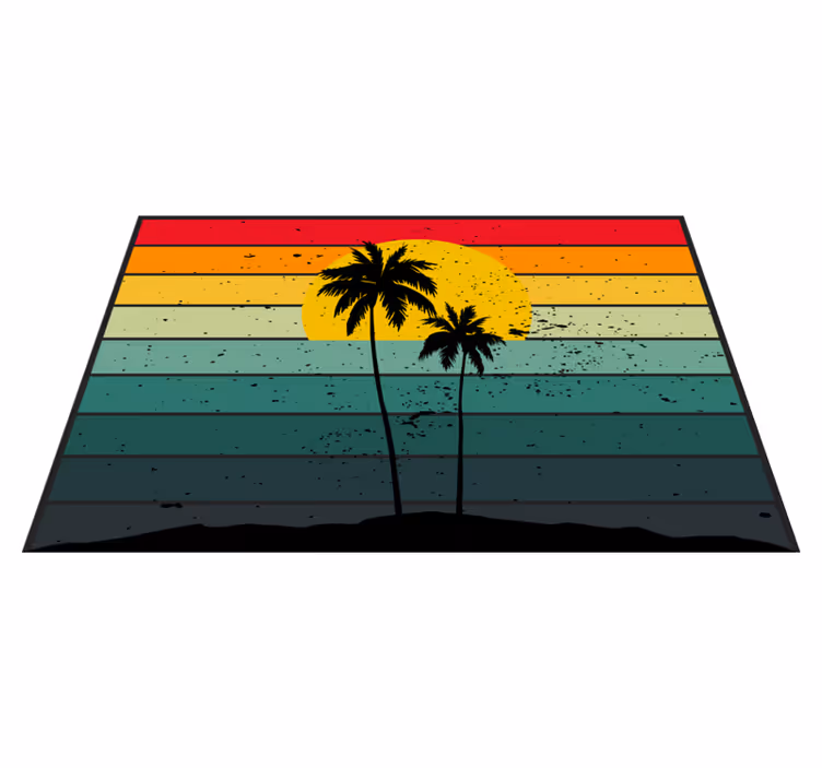 Originele placemat tropisch zonsondergang landschap - TenStickers