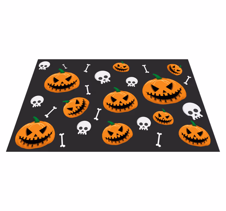 Halloween placemat met pompoenpatroon - TenStickers