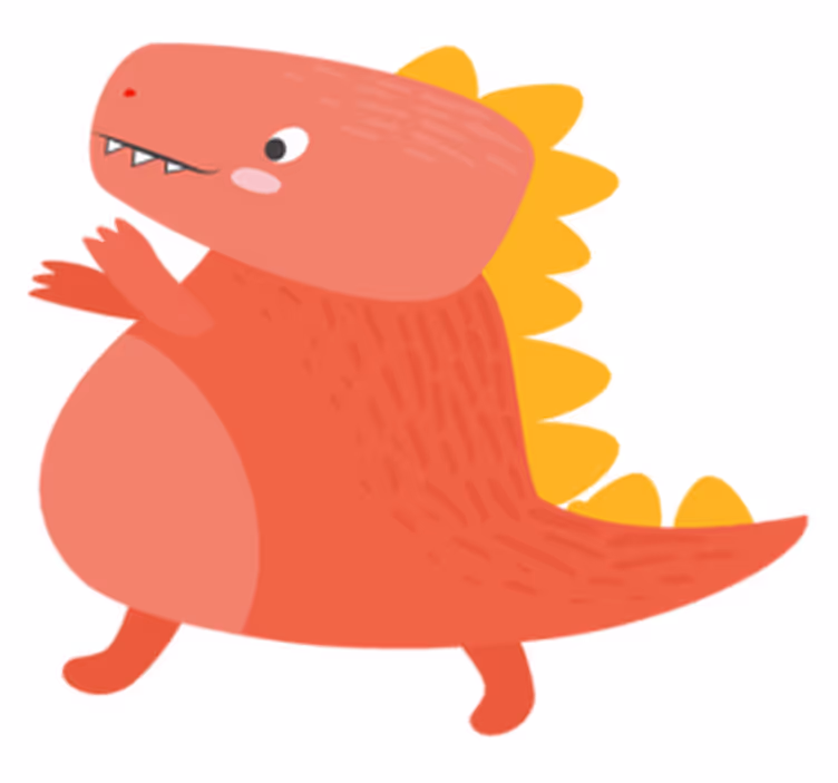 Kinder placemat schattig dinosaurussymbool - TenStickers