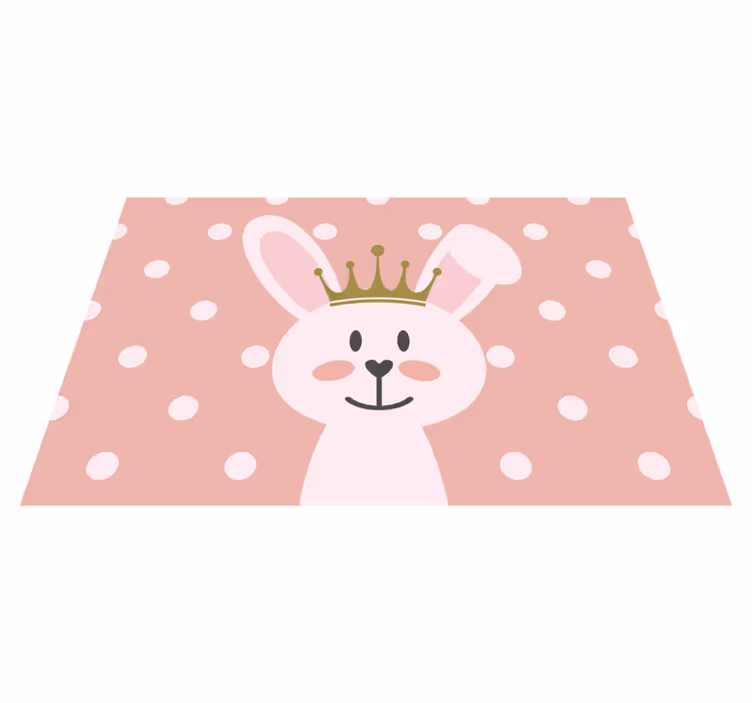Kinder placemat schattige konijnen kroon - TenStickers