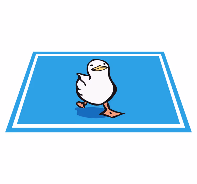 Kinder placemat met cartoon eend karakter - TenStickers