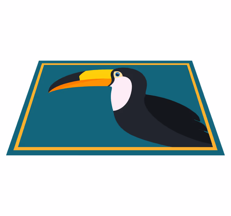 Originele placemat met gestileerd toekan hoofd - TenStickers
