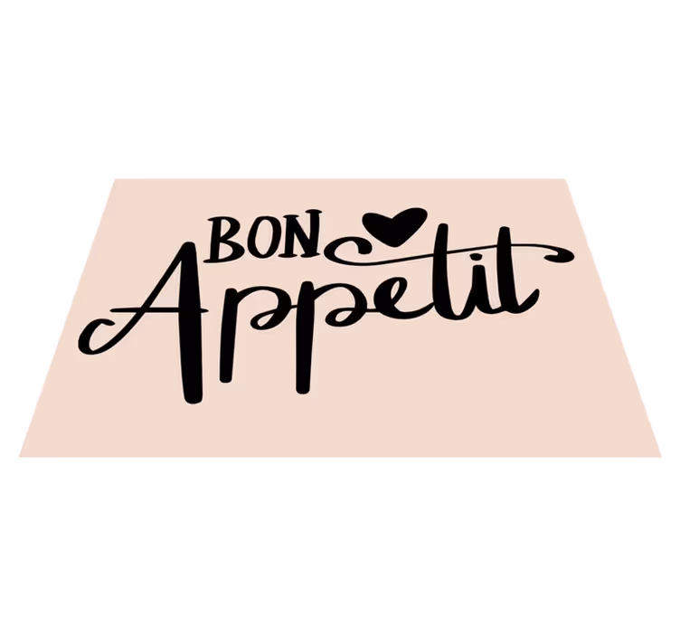 Placemat met tekst bon appetit quote - TenStickers