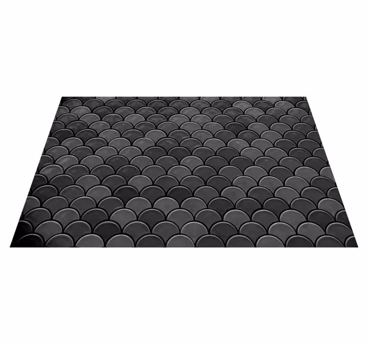 Houten placemat Zwarte schubben - TenStickers