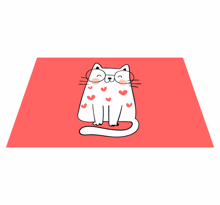 Kinder placemat Mooie lachende kat - TenStickers