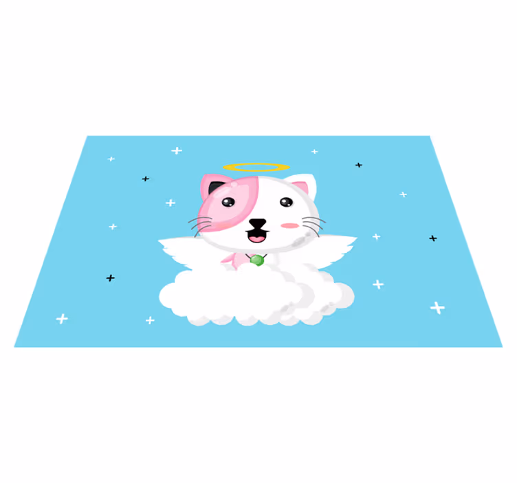 Kinder placemat schattige kat engel - TenStickers