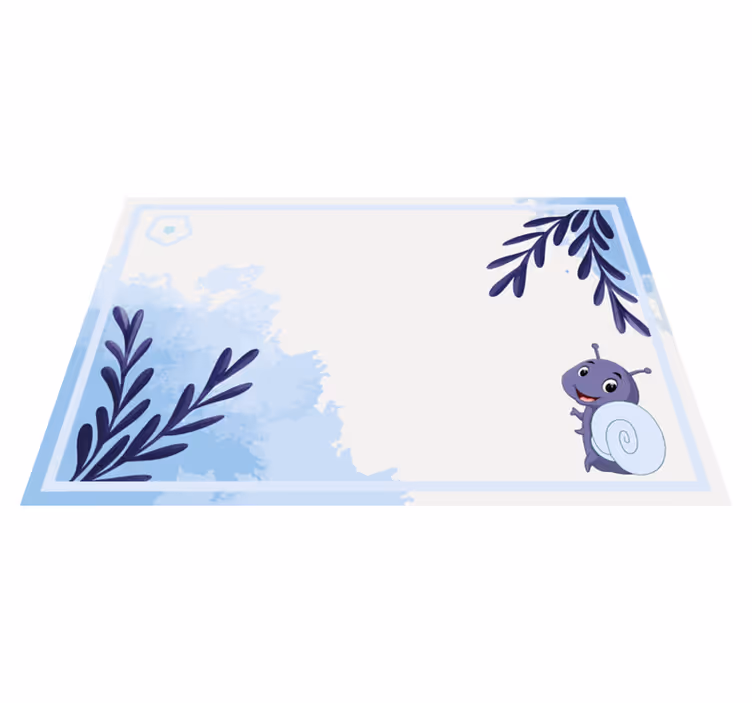 Kinder placemat slakfiguur met bladeren - TenStickers