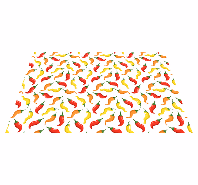 Originele placemat kleurrijke chilipoeders - TenStickers