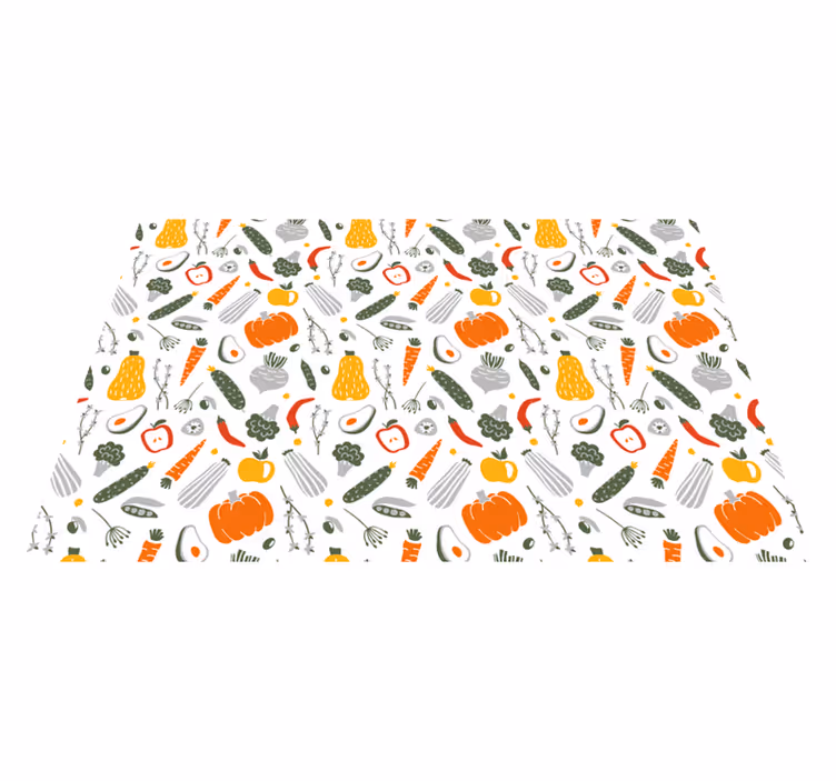 Originele placemat kleurrijk groente patroon - TenStickers