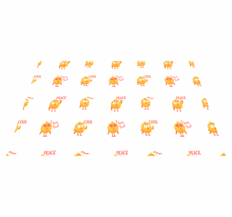 Kinder placemat schattige kuikenmotieven - TenStickers