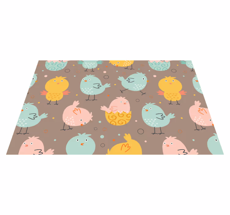 Kinder placemat met levendige vogelmotieven - TenStickers