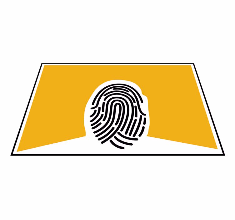 Originele placemat met gestileerde vingerafdruk grafiek - TenStickers