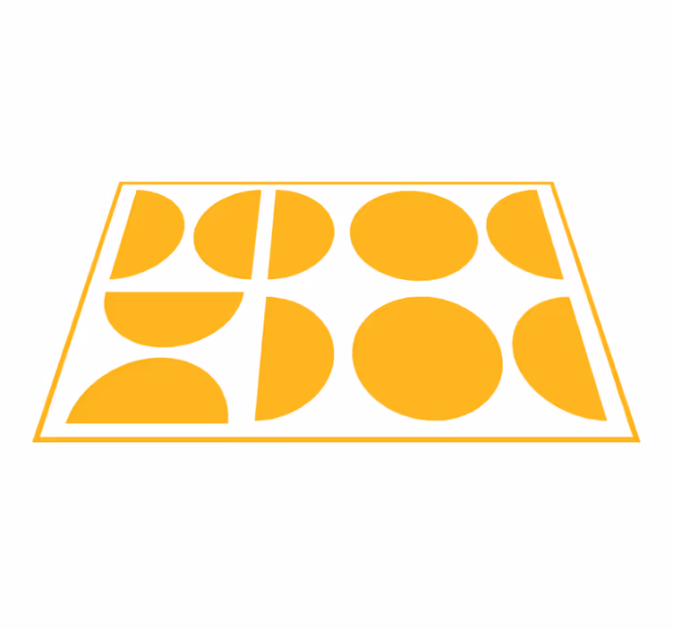 Moderne placemat geometrische gele vorm - TenStickers