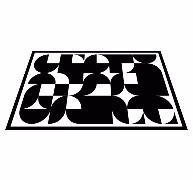 Moderne placemat met geometrisch zwart motief - TenStickers