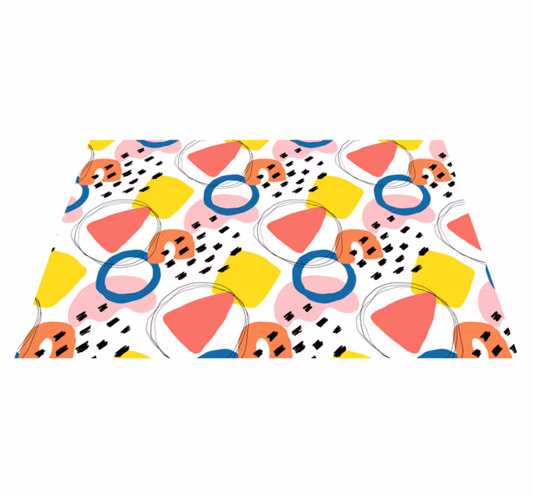 Moderne placemat met levendige geometrische elementen - TenStickers