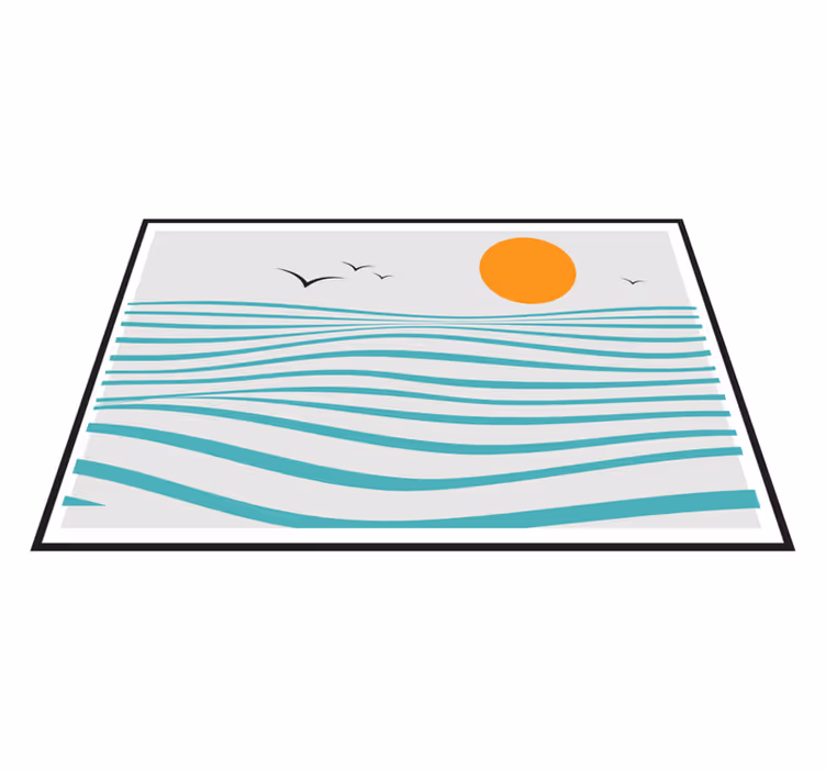 Moderne placemat met stijlvol golvenontwerp - TenStickers