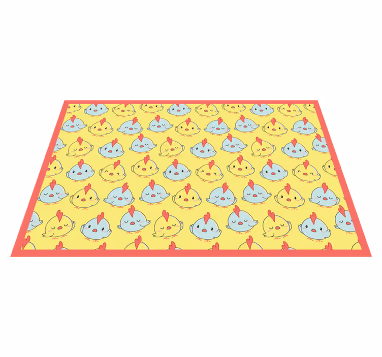 Kinder placemat met schattig kuikenpatroon - TenStickers