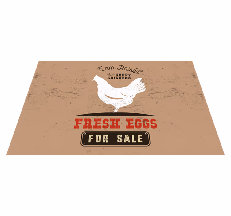 Originele placemat verse boerderijkip - TenStickers