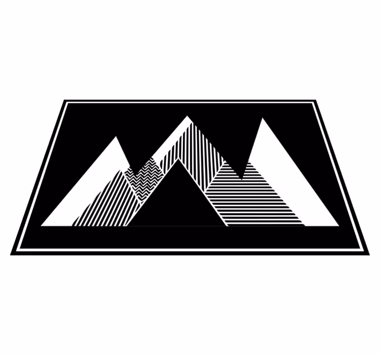 Moderne placemat stijlvolle bergpieken - TenStickers